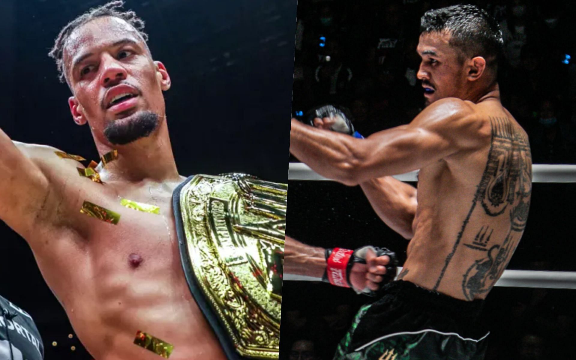 Regian Eersel (L) / Sinsamut Klinmee (R) -- Photo by ONE Championship