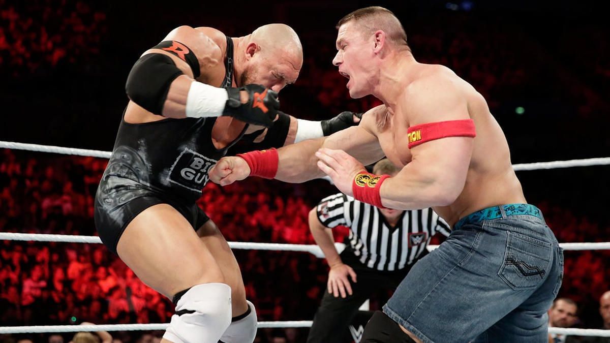 Ryback (left) and John Cena (right)