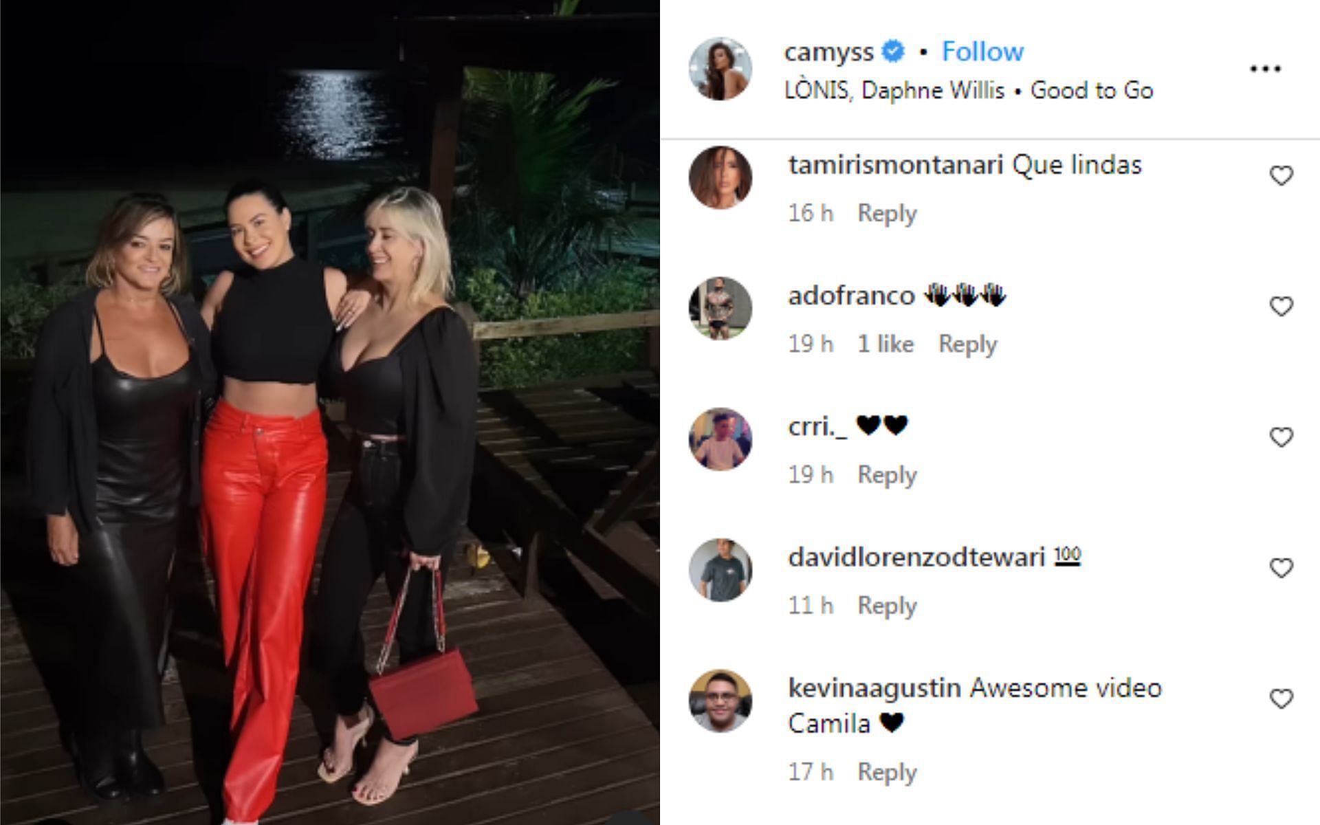 Popular ring girl Camila Oliveira recently welcomed a visit from her mother [Image Credit: Instagram.com/@camyss]