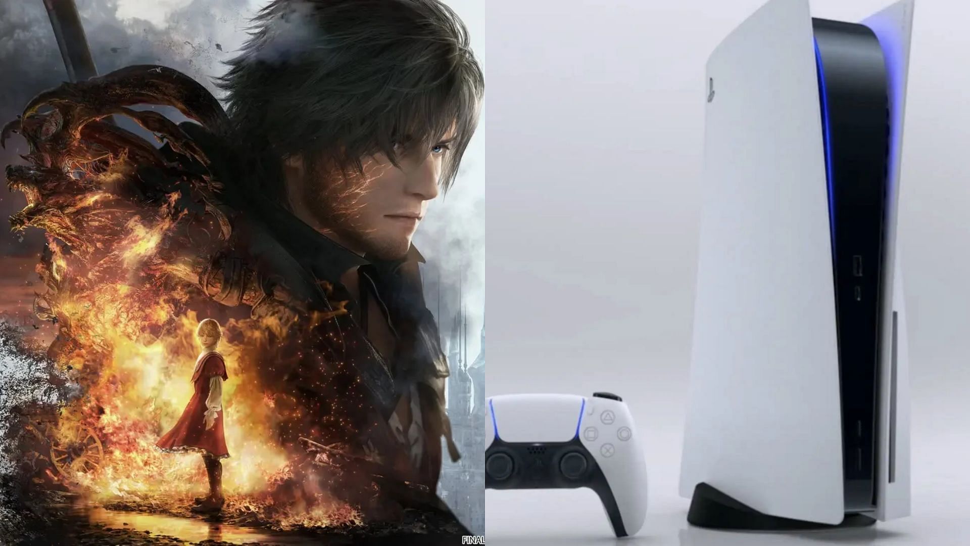 The Sony PS5 is overheating while running Final Fantasy 16 (Image via Sony and Square Enix)
