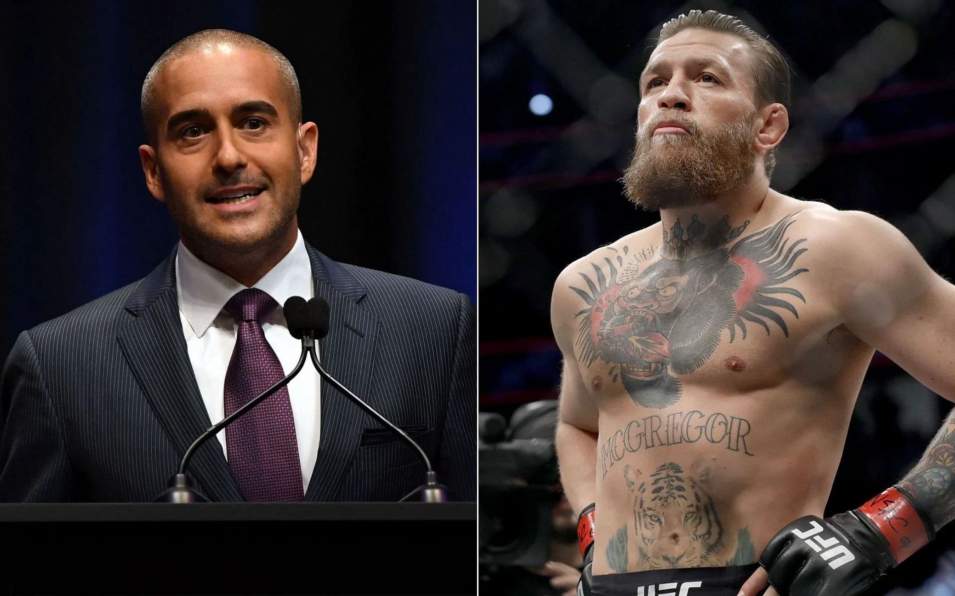 Jon Anik [Left], and Conor McGregor [Right]