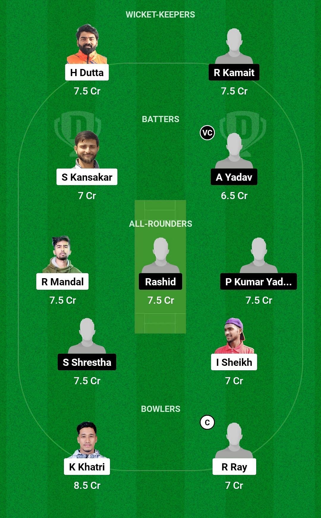 Dream11 Team for Chinnamasta Lions vs Kanchanrup Rhinos - Saptari Premier League 2023.