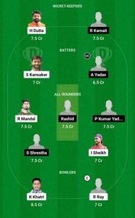 Dream11 Team for Chinnamasta Lions vs Kanchanrup Rhinos - Saptari Premier League 2023.