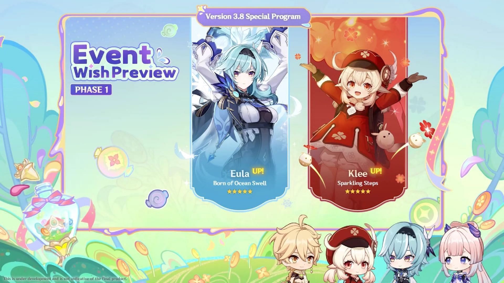 Eula and Klee Phase I banners (Image via HoYoverse)