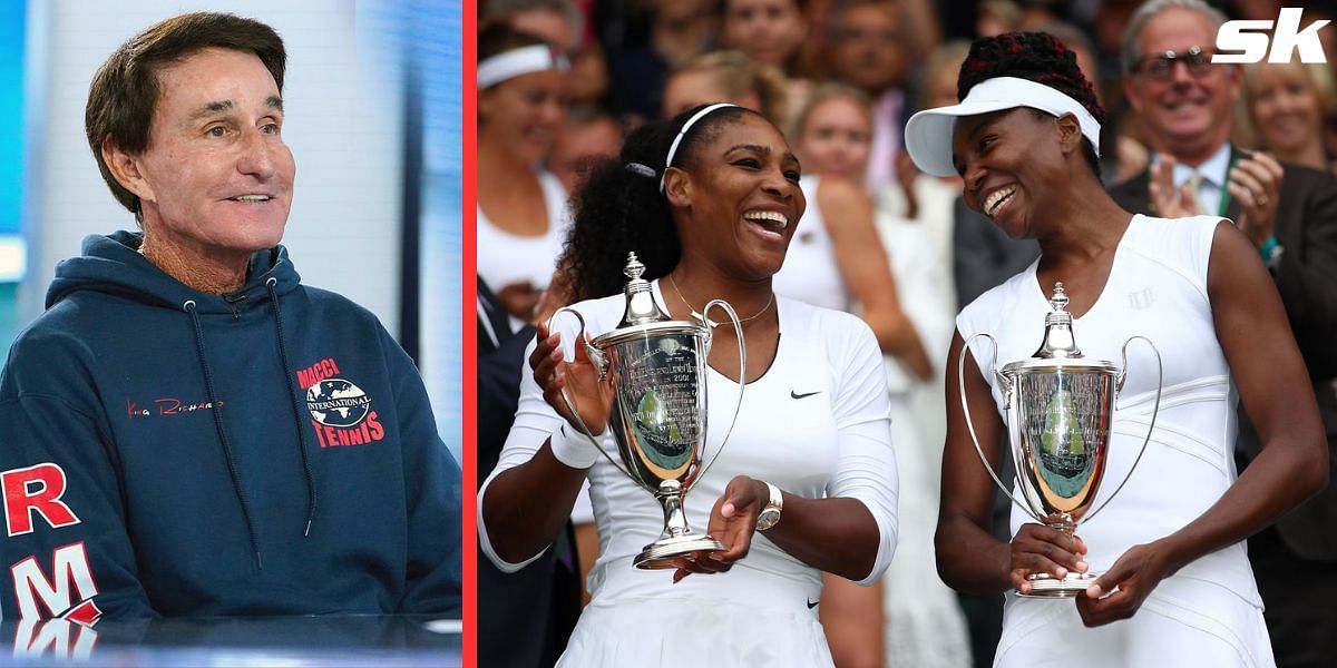 Rick Macci (L) and Venus and Serena Williams (R)