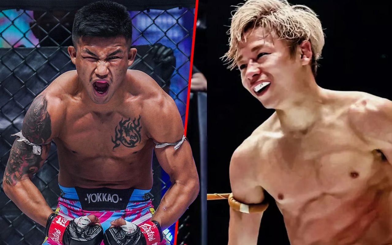 (left) Rodtang Jitmuangnon and (right) Takeru Segawa [Credit: ONE Championship/Instagram @K1Takeru]