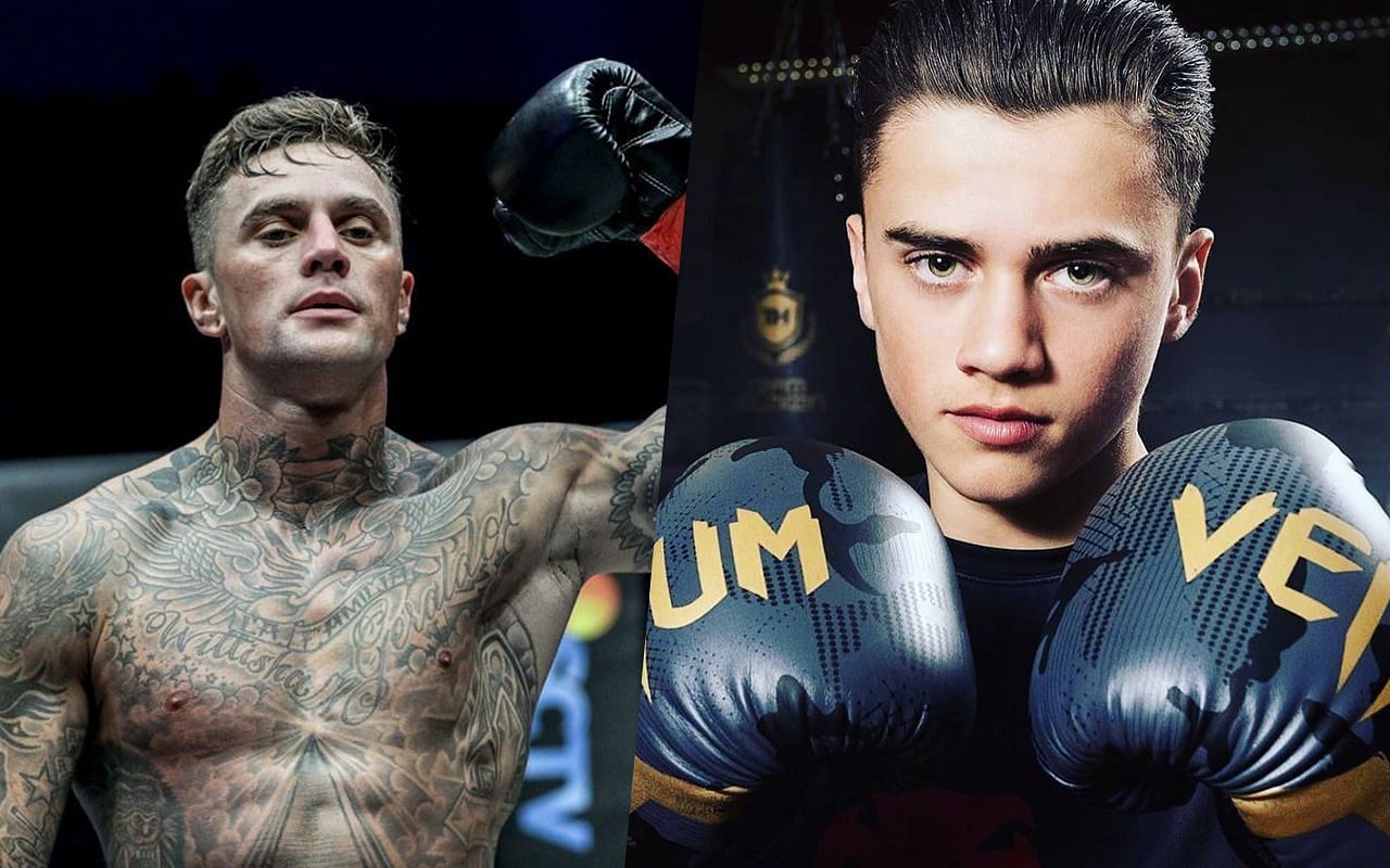 Nieky Holzken (left) and his son Geraldo (right).