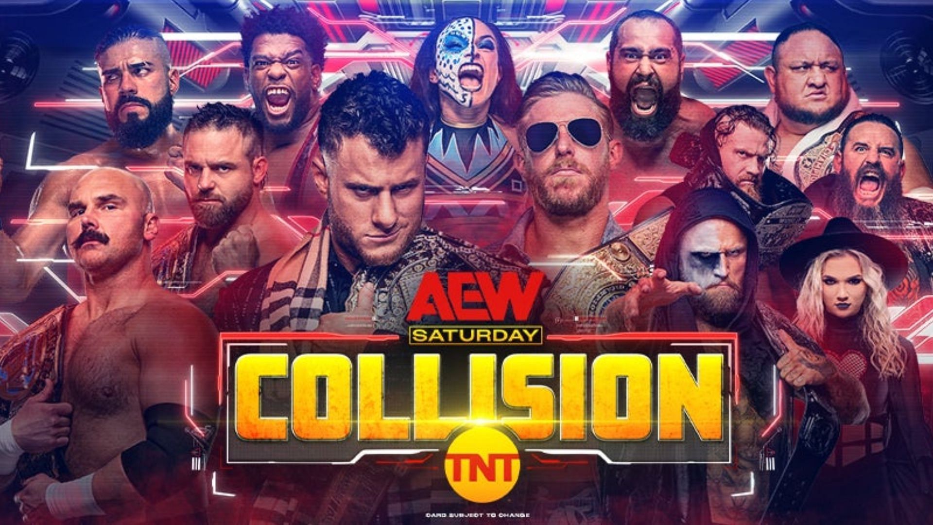 A graphic for the upcoming AEW Collision show.