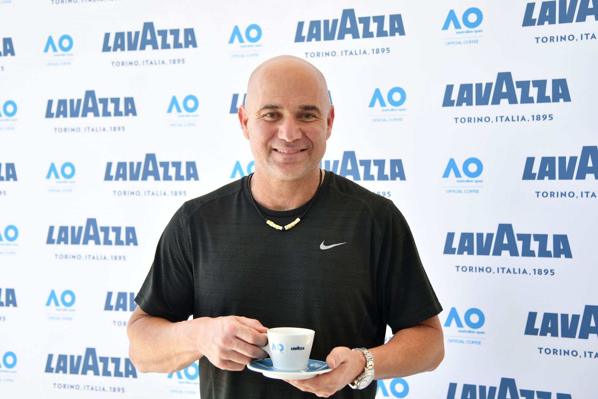 Andre Agassi at the 2018 Australian Open