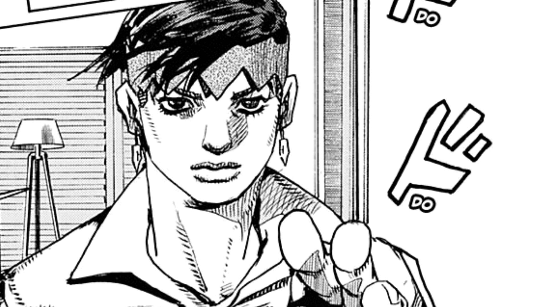 Rohan Kishibe as seen in the manga (Image via Shueisha/ Hirohiko Araki)