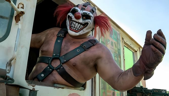[WATCH] First look at AEW star's clown-mask killer battling Captain America in new Twisted Metal clip