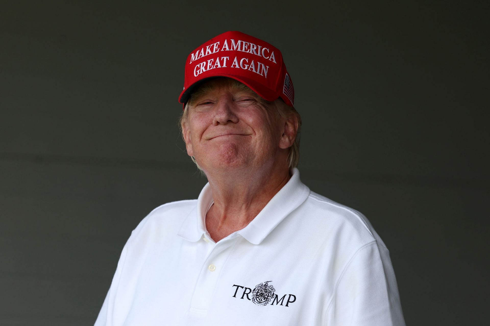 Former US President Donald Trump at a LIV Golf Invitational