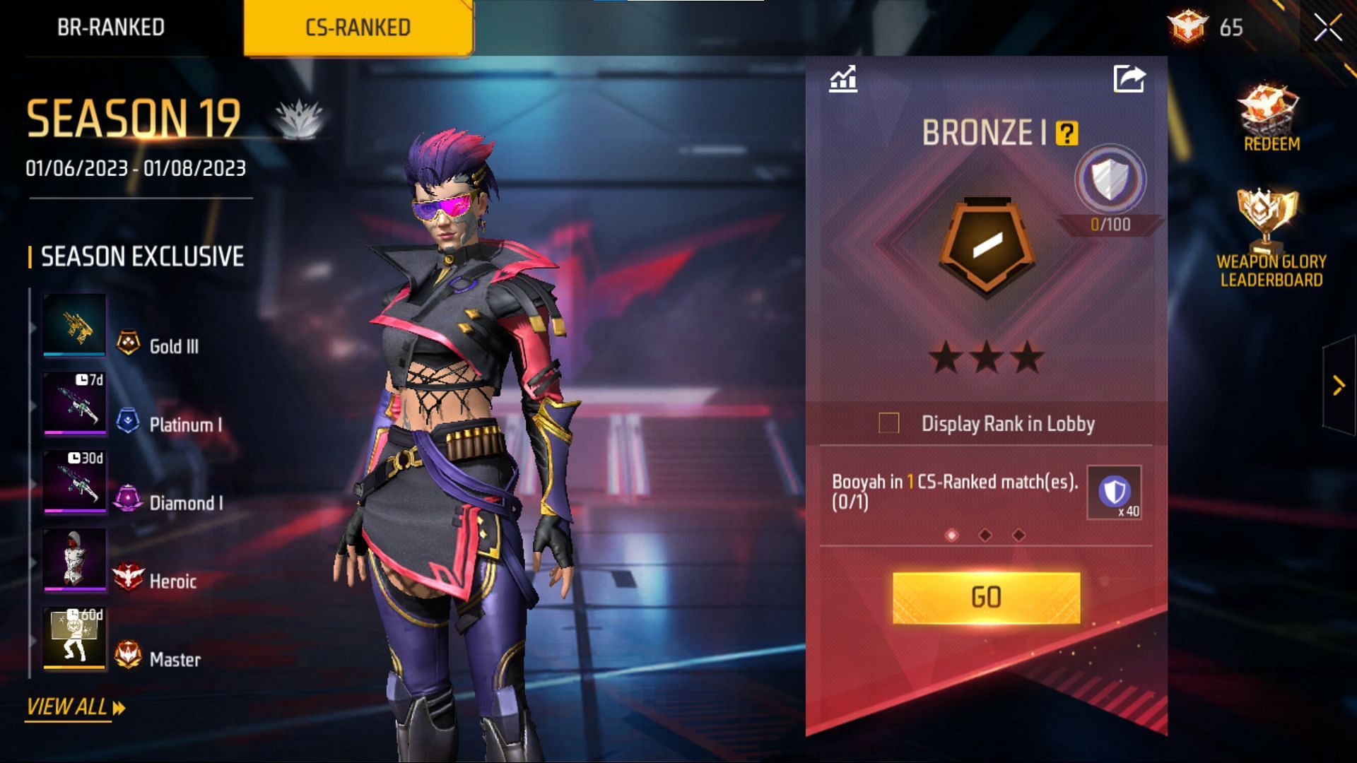 How to play Free Fire MAX OB41 update on a PC