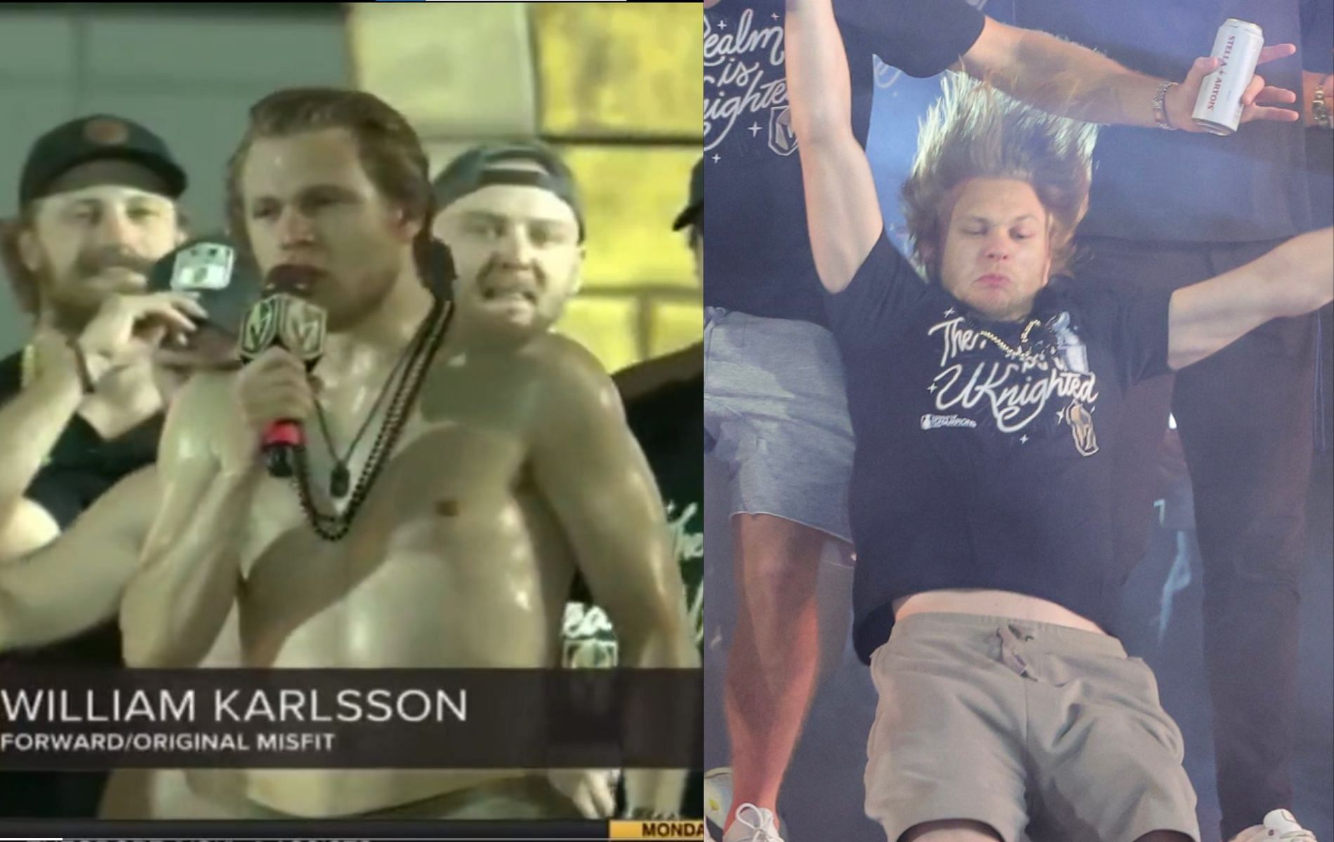 William Karlsson flames Arizona Coyotes, falls down the stairs during Stanley Cup Parade