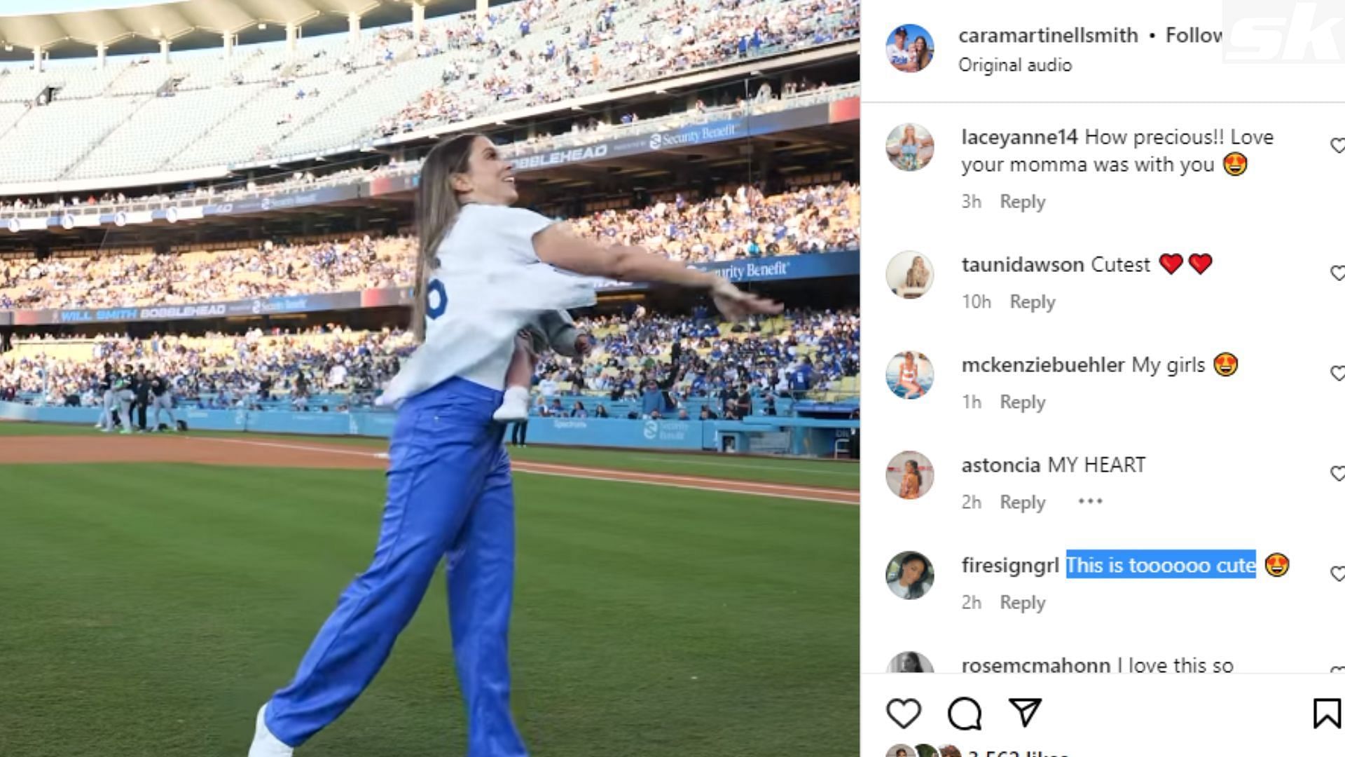 Dodger catcher Will Smith and wife Cara Smith pose as Baby2Baby