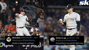 New York Yankees fans frustrated as Josh Donaldson bobbles easy grounder leading to huge deficit against Boston Red Sox: "Dude is beyond washed"