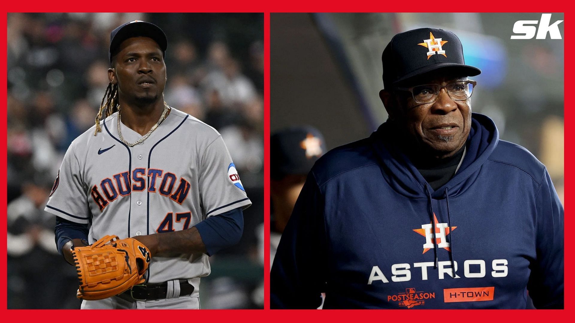 Houston Astros Rafael Montero &amp; Dusty Baker
