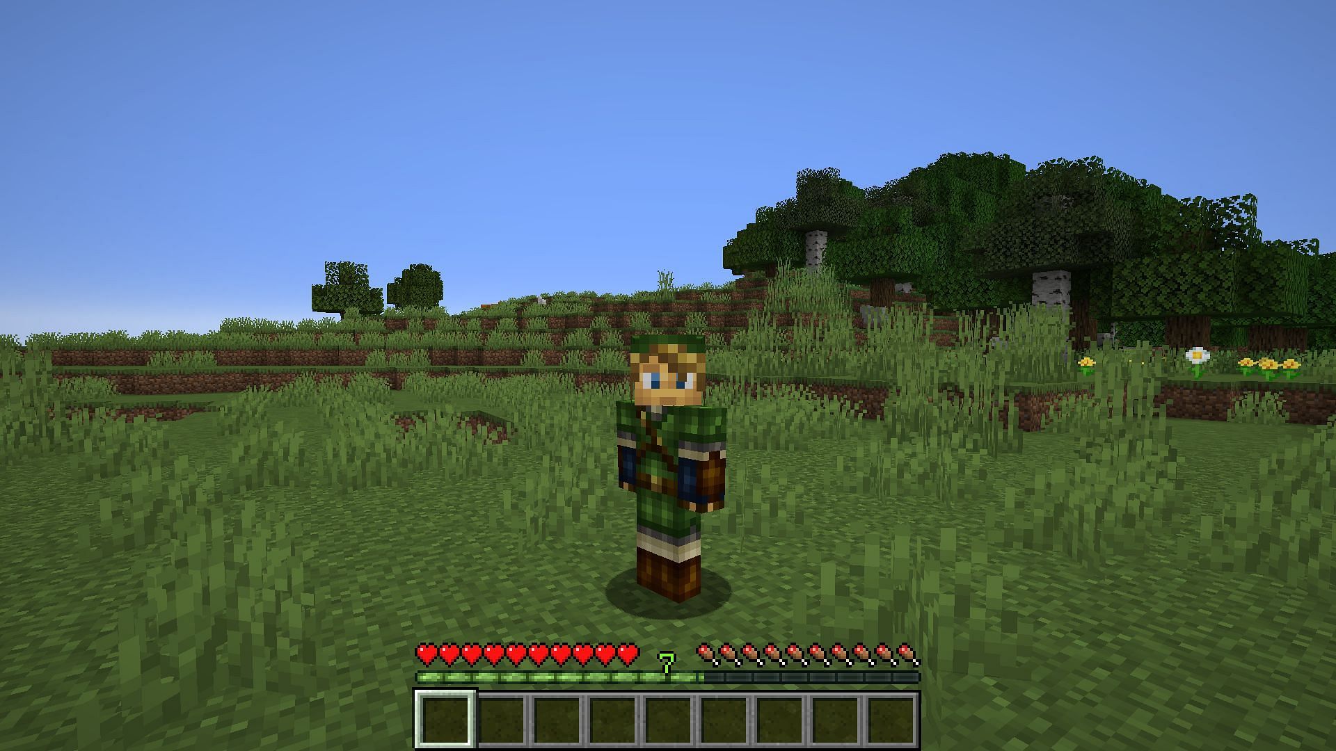 Become the Hero of Hyrule with this excellently-made Minecraft skin (Image via Mojang)