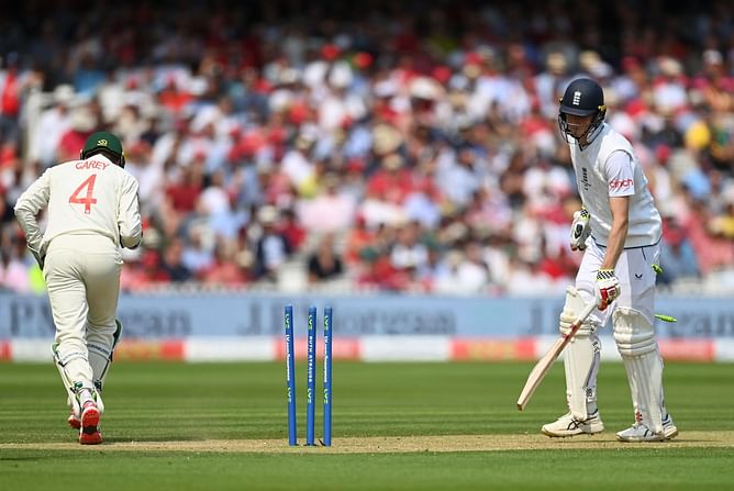 [Watch] Alex Carey affects smart stumping as Nathan Lyon breaks strong opening stand on Day 2 of Lord's Test
