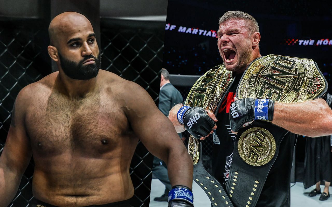 Arjan Bhullar and Anatoly Malykhin - Photo by ONE Championship