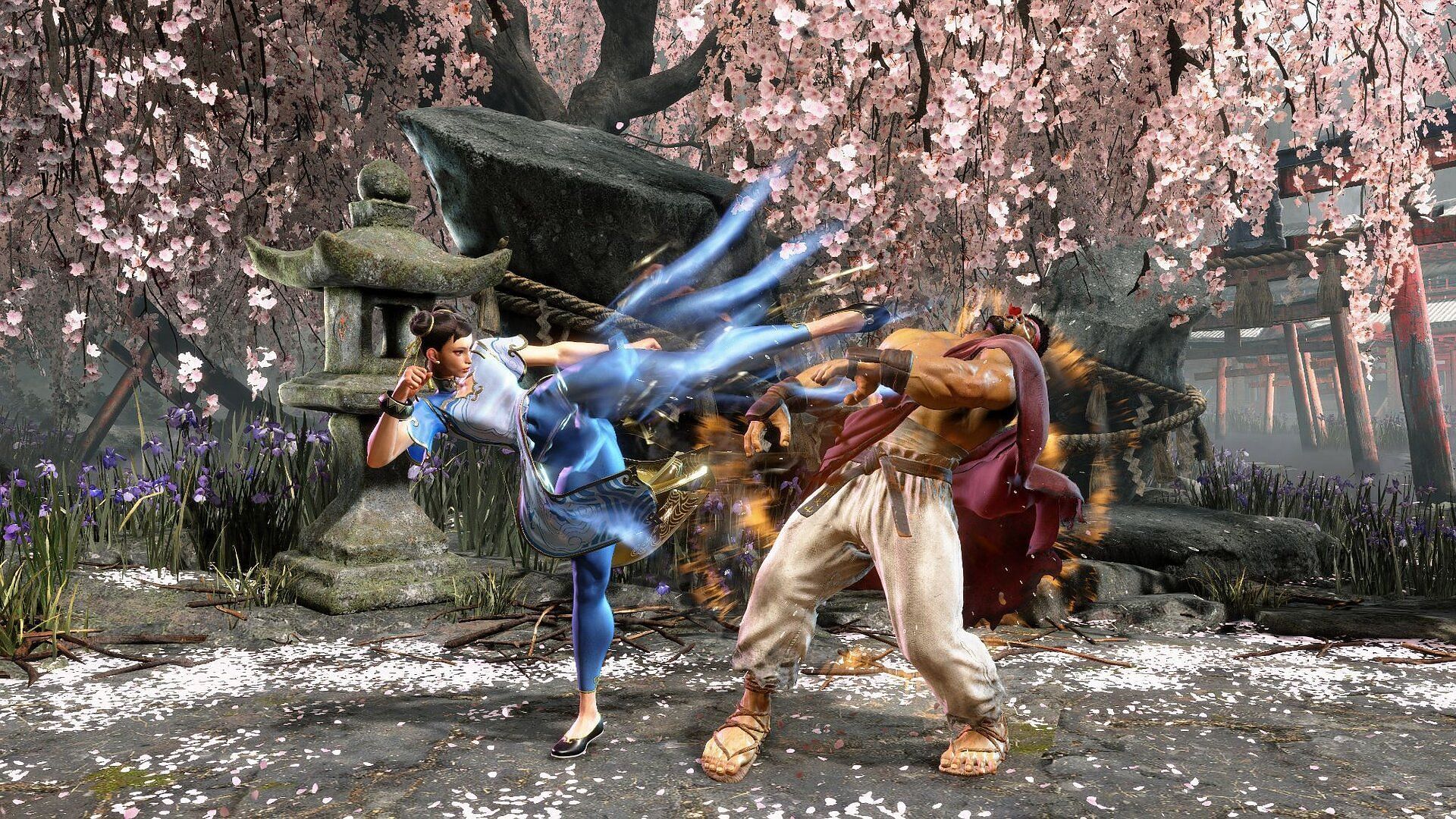 Chun-Li fighting Ryu in Street Fighter 6 (Image via Capcom)