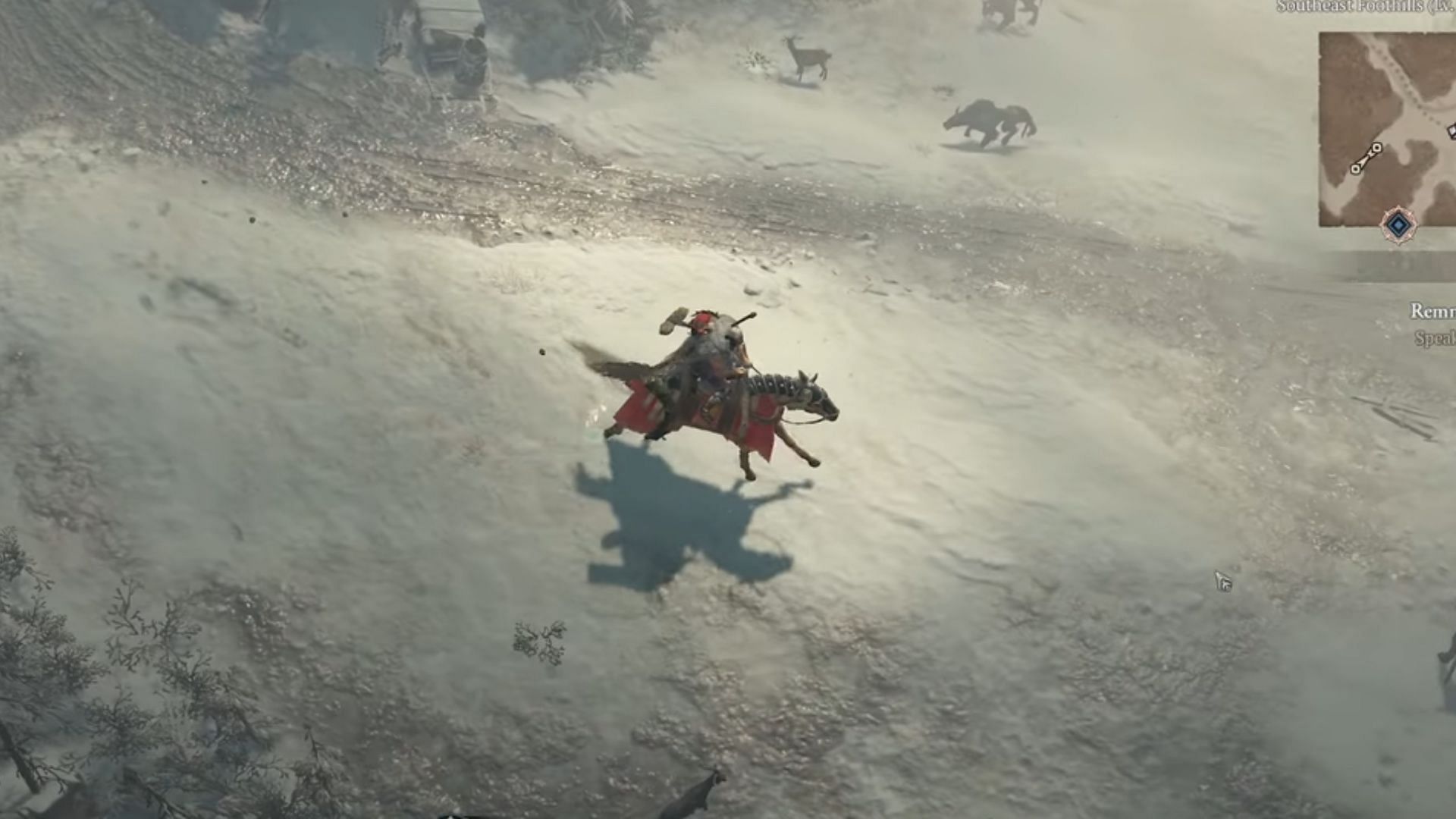Diablo 4 introduces Mounts, enabling players to traverse different regions easily (Image via Blizzard Entertainment)