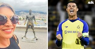 "Next time maybe" - Portuguese journalist makes hilarious comment after posing next to Cristiano Ronaldo statue in Madeira