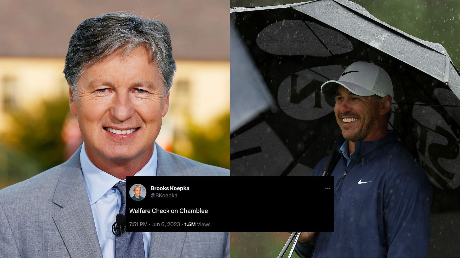 Brandel Chamblee, Brooks Koepka (Images via Getty)