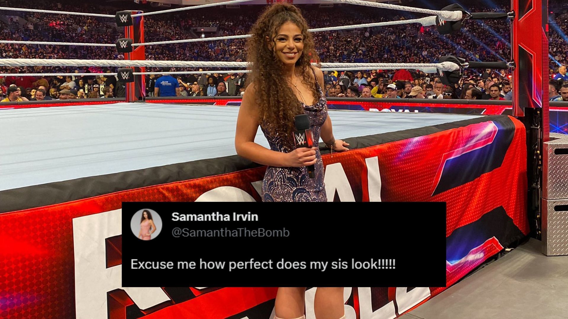 Samantha Irvin is an announcer in WWE