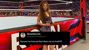 "Excuse me how perfect does my sis look," Samantha Irvin on ex-WWE star's recent non-wrestling appearance