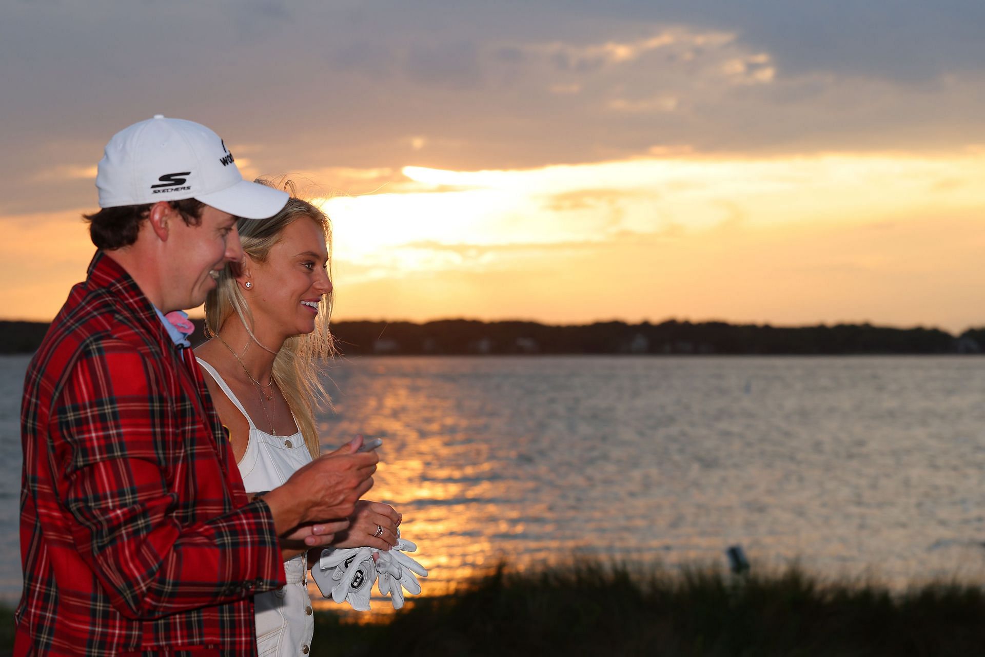 Katherine Gaal and Matt Fitzpatrick at the 2023 RBC Heritage (Image via Getty).