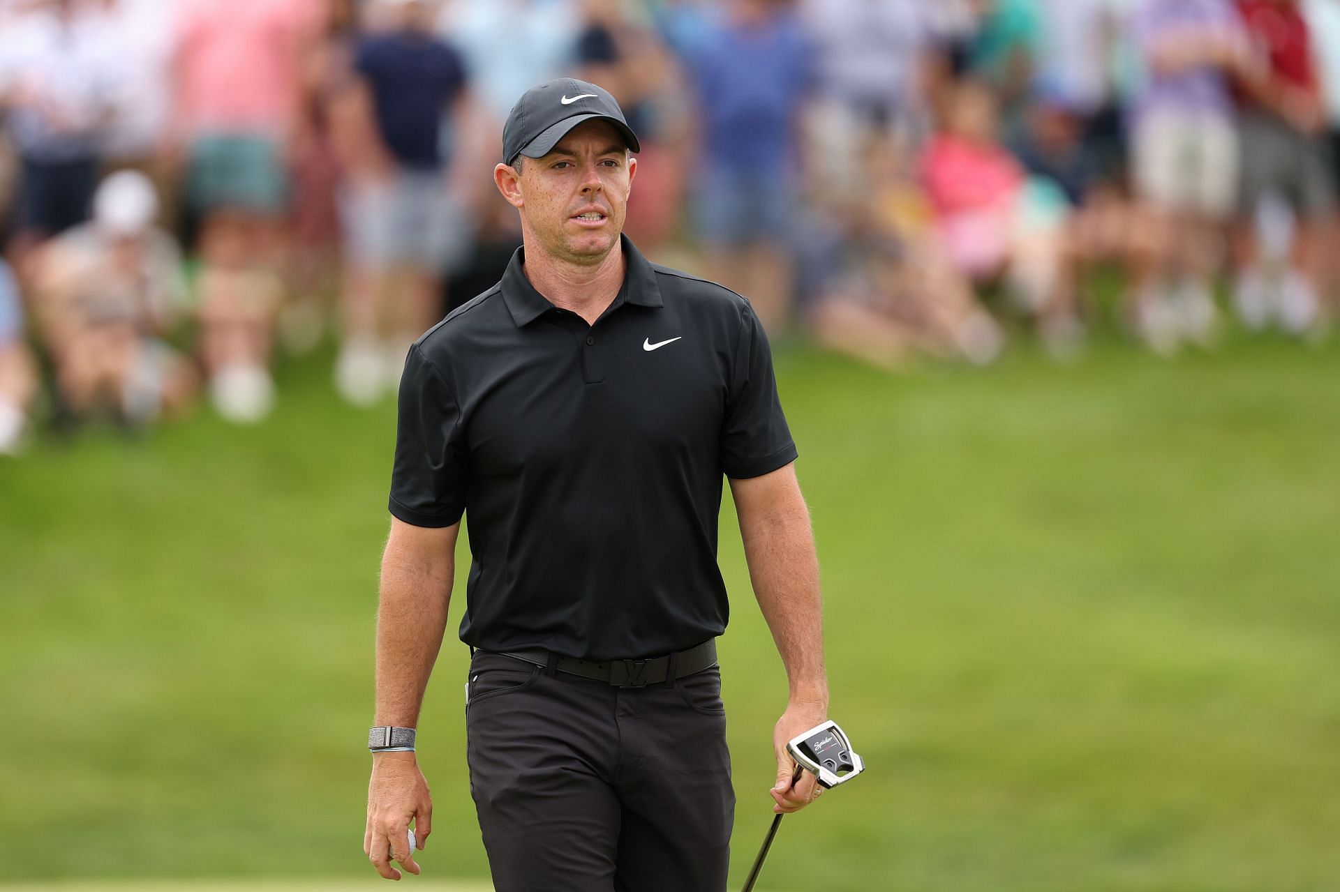 Rory McIlroy playing at the 2023 Travelers Championship - Round Two (Image via Getty)