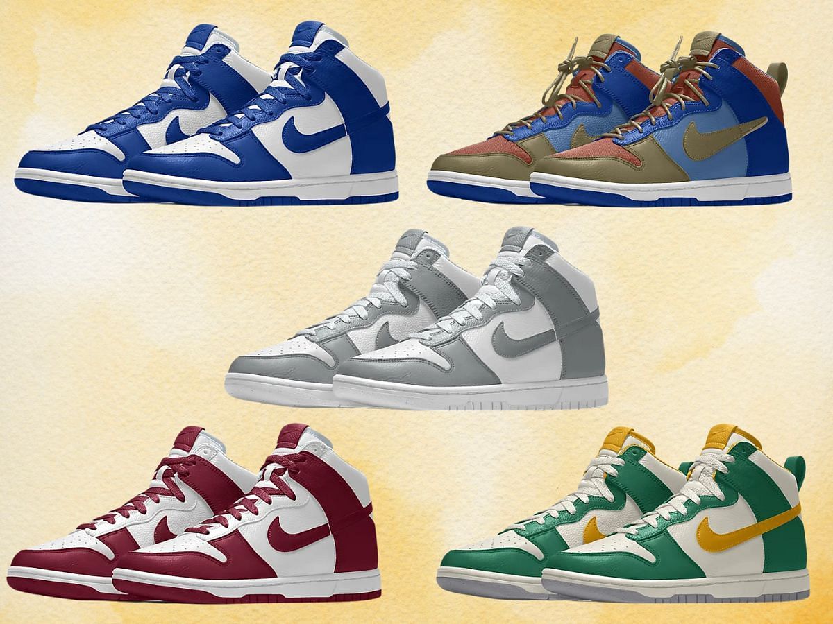 Nike Dunk High By You sneakers collection (Image via Sportskeeda)