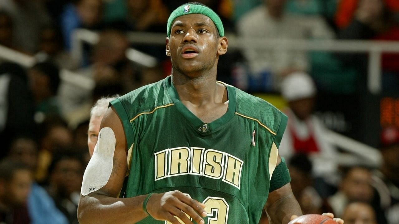 LeBron James during his time at St. Vincent-St. Mary High School.