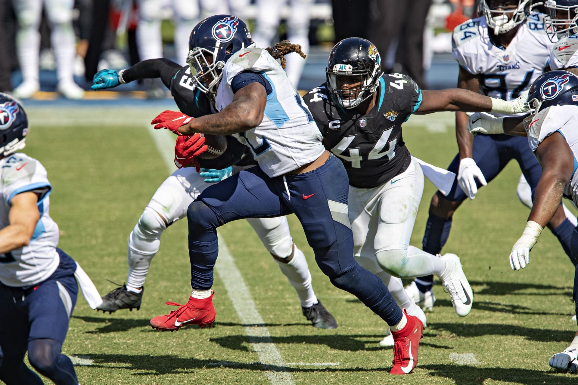 Derrick Henry during Jacksonville Jaguars v Tennessee Titans