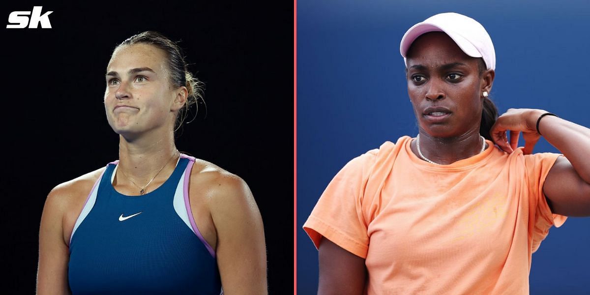 Aryna Sabalenka and Sloane Stephens (Left to Right)