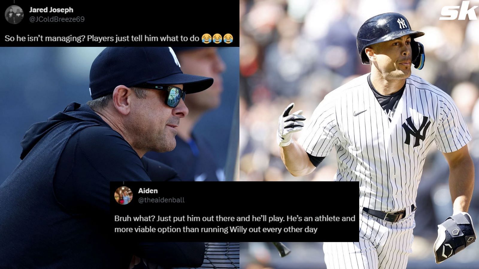 New York Yankees fans annoyed that Aaron Boone isn&rsquo;t ordering Giancarlo Stanton to play the outfield