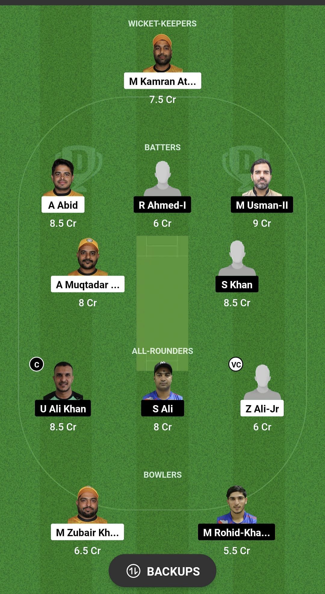 ABD v FUJ Dream11 Prediction Team, Match 38, Grand League