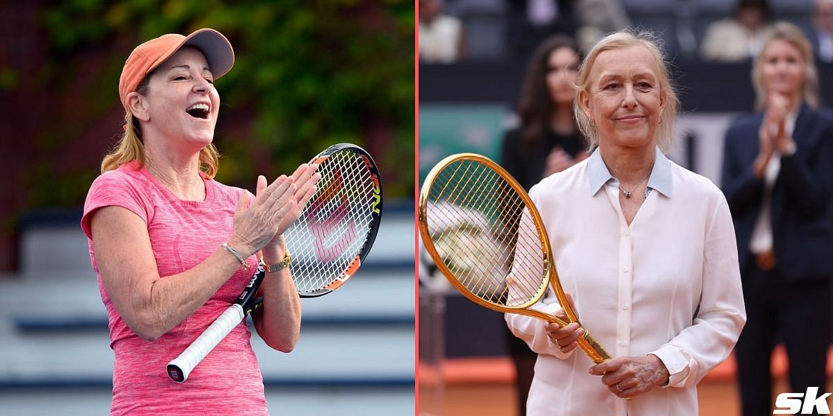 Chris Evert (L) and Martina Navratilova (R)