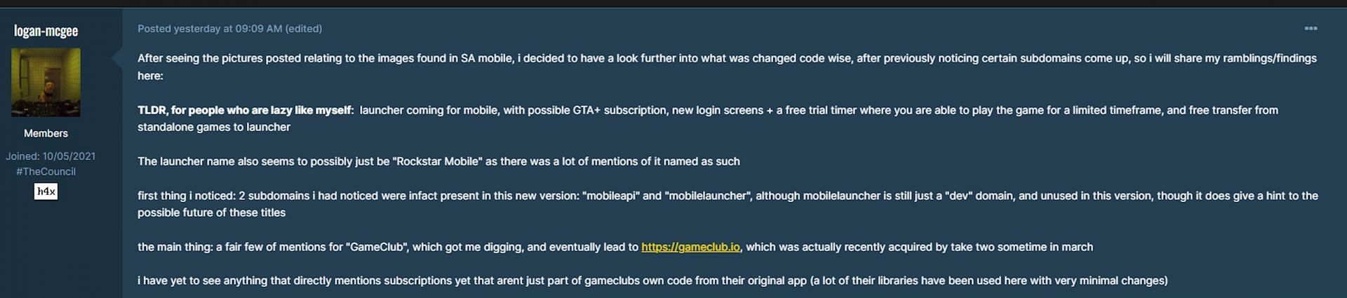 Mobile Rockstar Games Launcher - Findings from the San Andreas update - Grand  Theft Auto Series - GTAForums