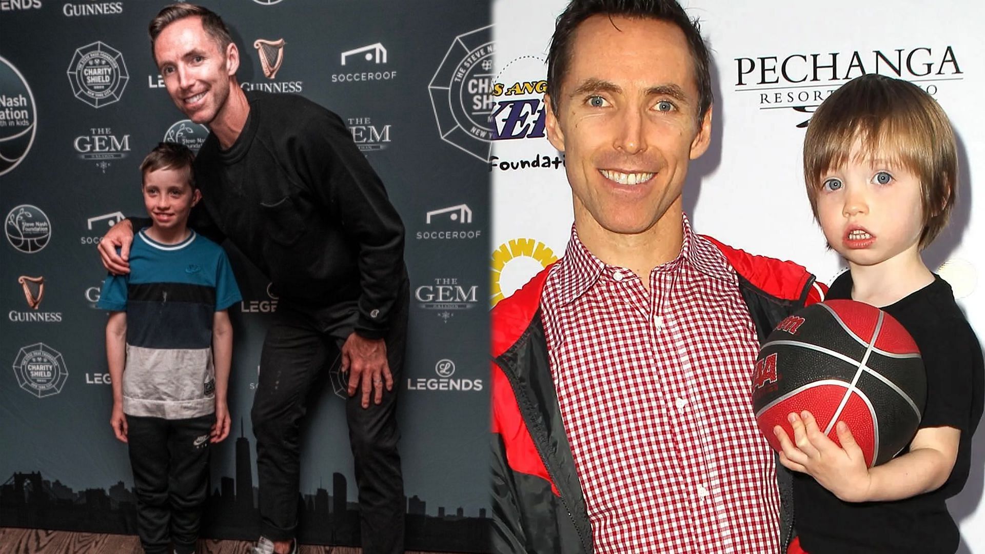 Steve Nash with his son Matteo, who was born in November 2010