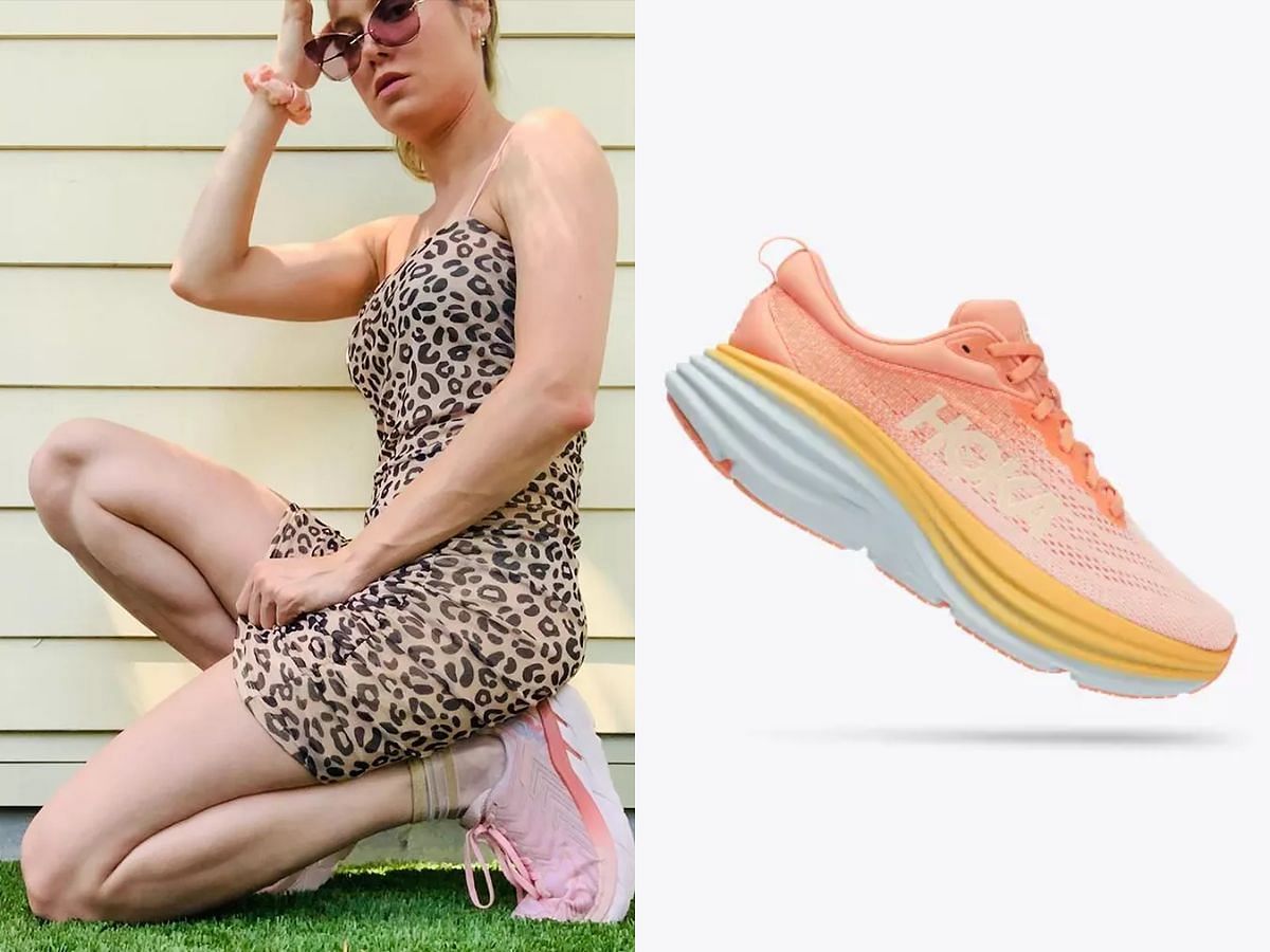 Brie Larson in Hoka Sneakers (Image via Brie Larson Instagram/Hoka)