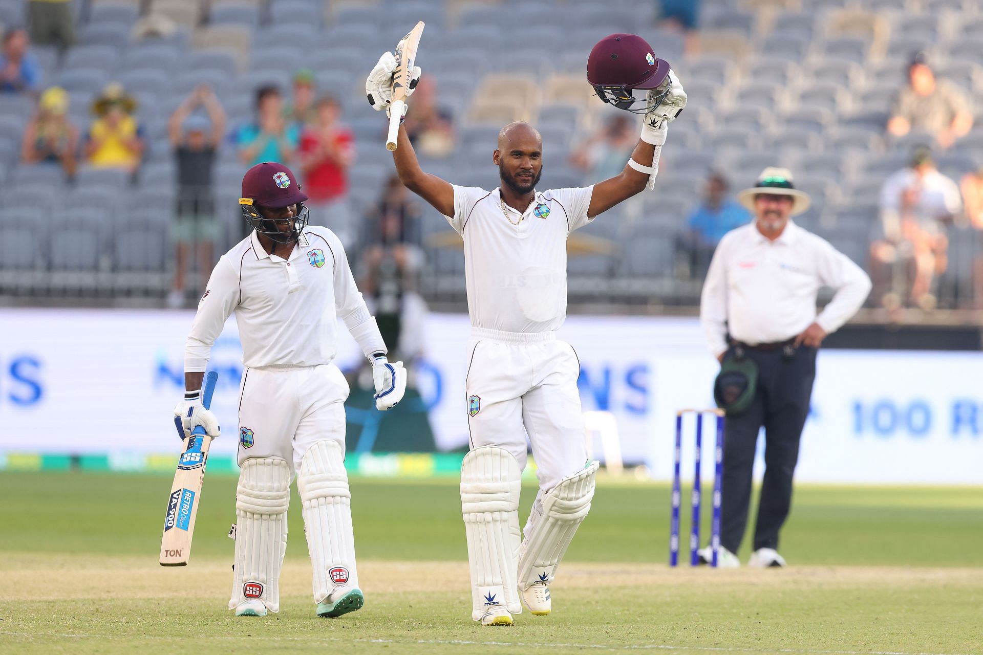 Kraigg Brathwaite (center) has been incredibly consistent with the bat in recent times.
