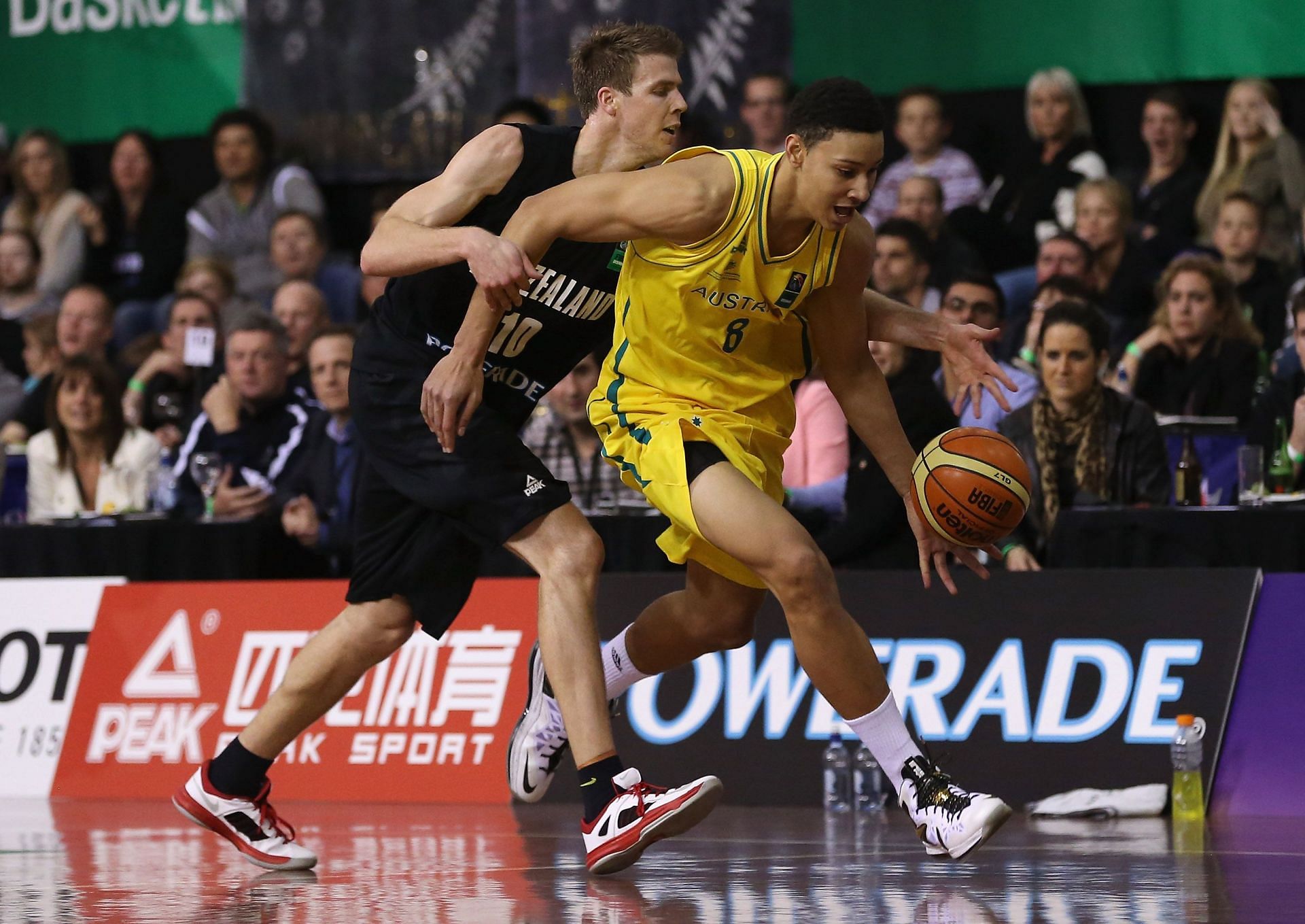 Ben Simmons playing for Australia against New Zealand.
