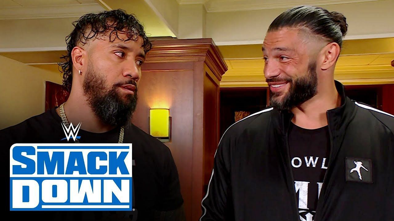 Jey Uso (left) and Roman Reigns (right)