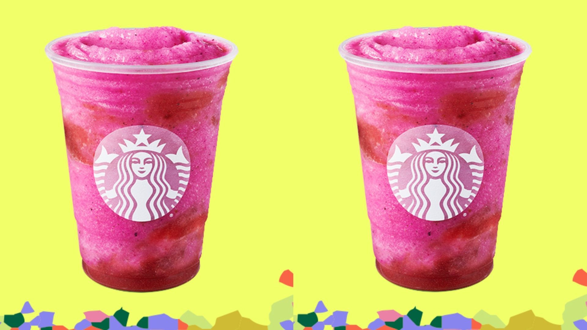 The new Frozen Mango Dragon Fruit S. Lemonade Refresher (Image via Starbucks)