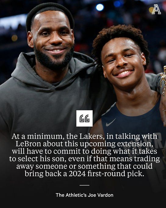 LeBron James hints he'll follow Bronny to Atlanta in 2024 if early