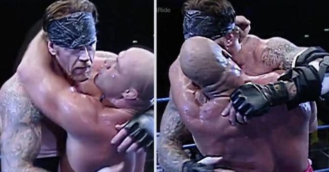 Kurt Angle explains why he kissed The Undertaker on the lips and the threat he received later
