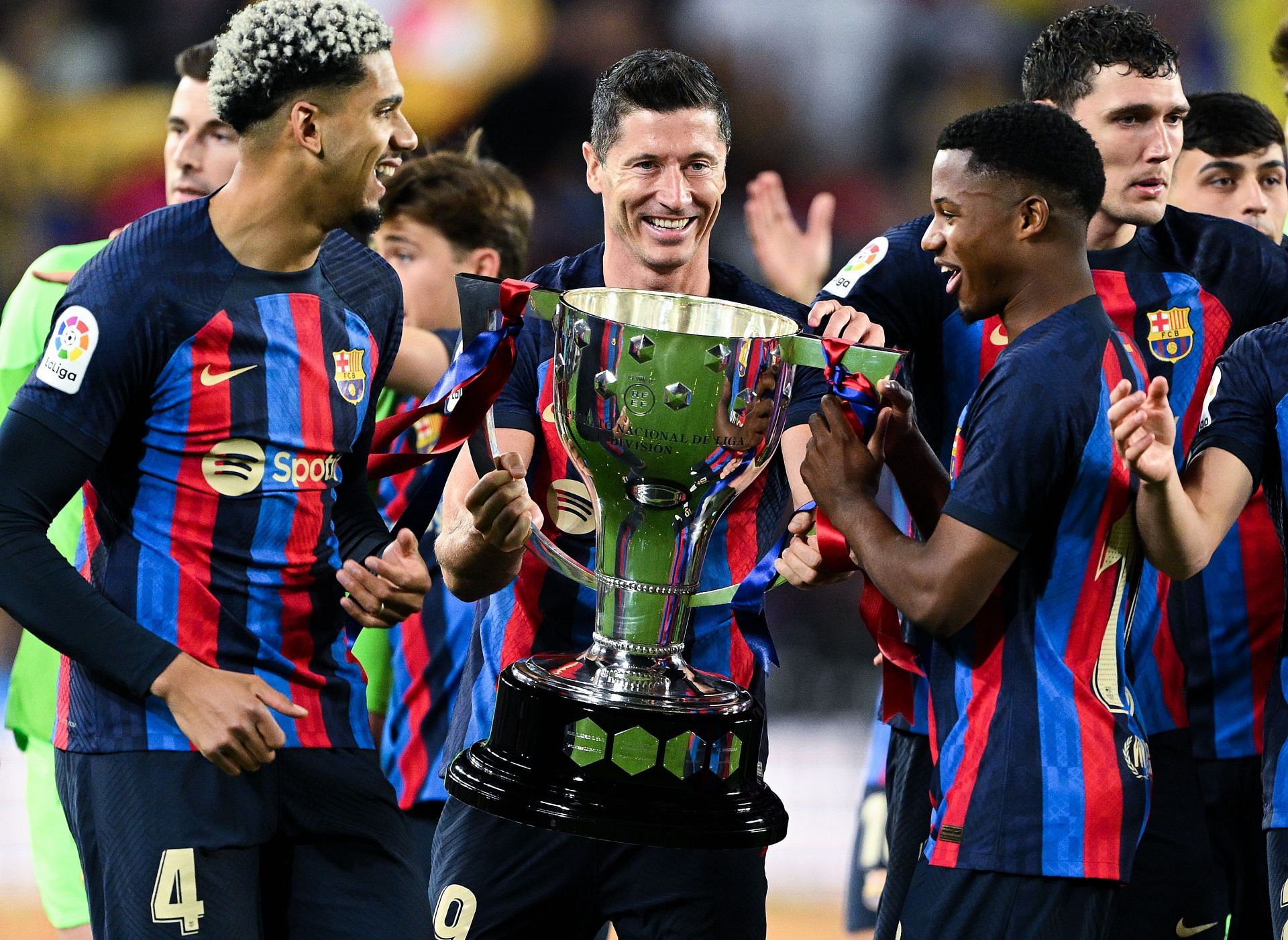 The free-scoring forward won the La Liga title with Barca.