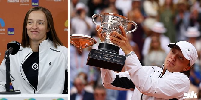Iga Swiatek: "I'm glad the Suzanne Lenglen trophy is fine; hope I have a chance to hold it again in future"